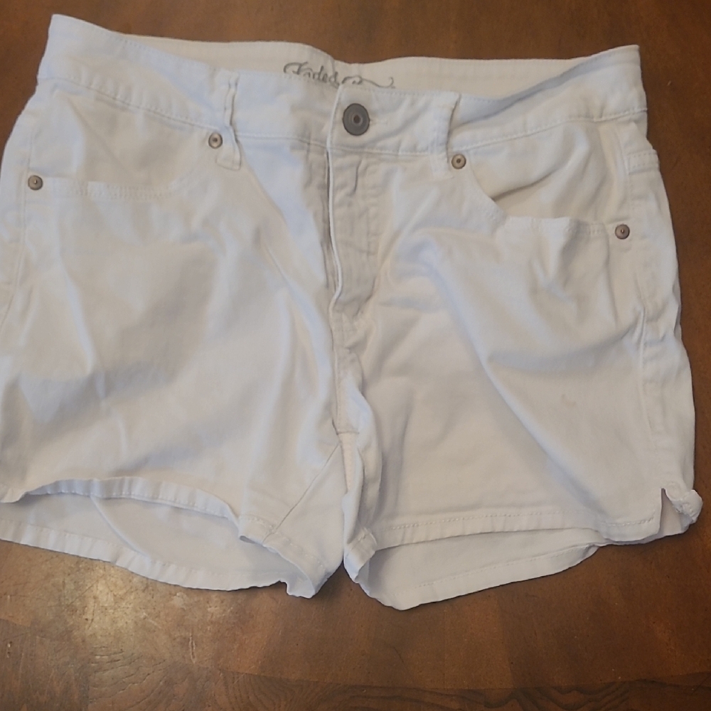 Faded Glory White Jean Shorts Classic Denim Style